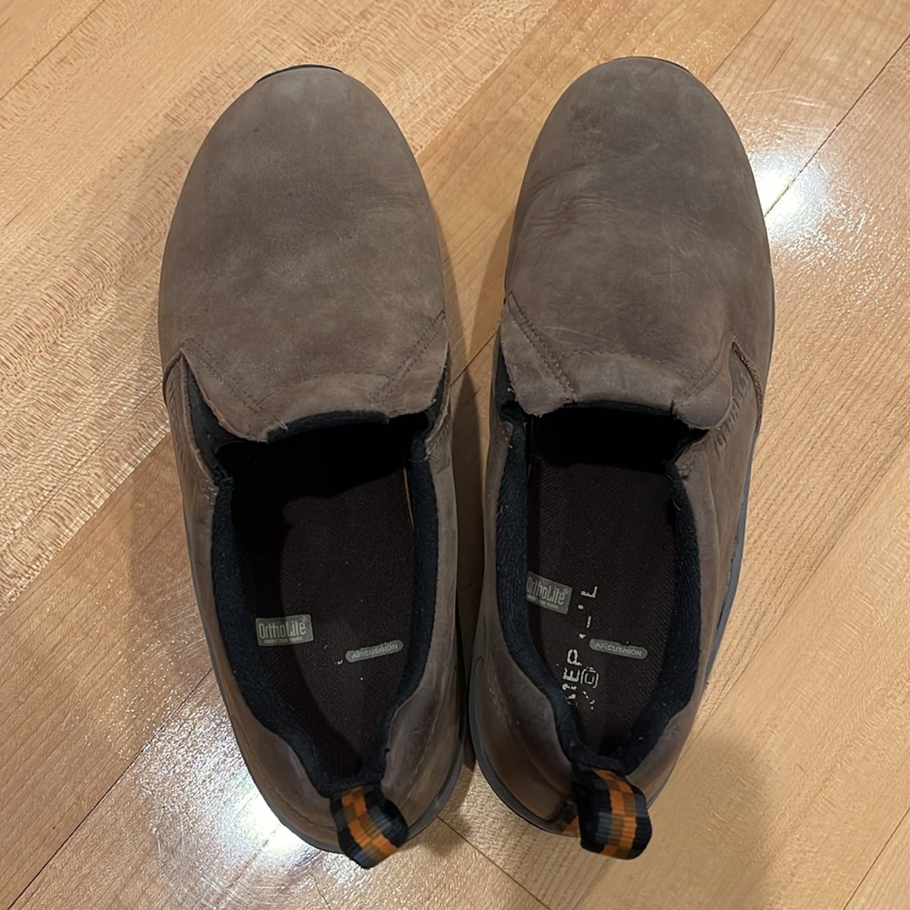 Merrell Men's Jungle Moc Nubuck Brown Suede Low Slip-on Shoes, Size 10 - Picture 5 of 7